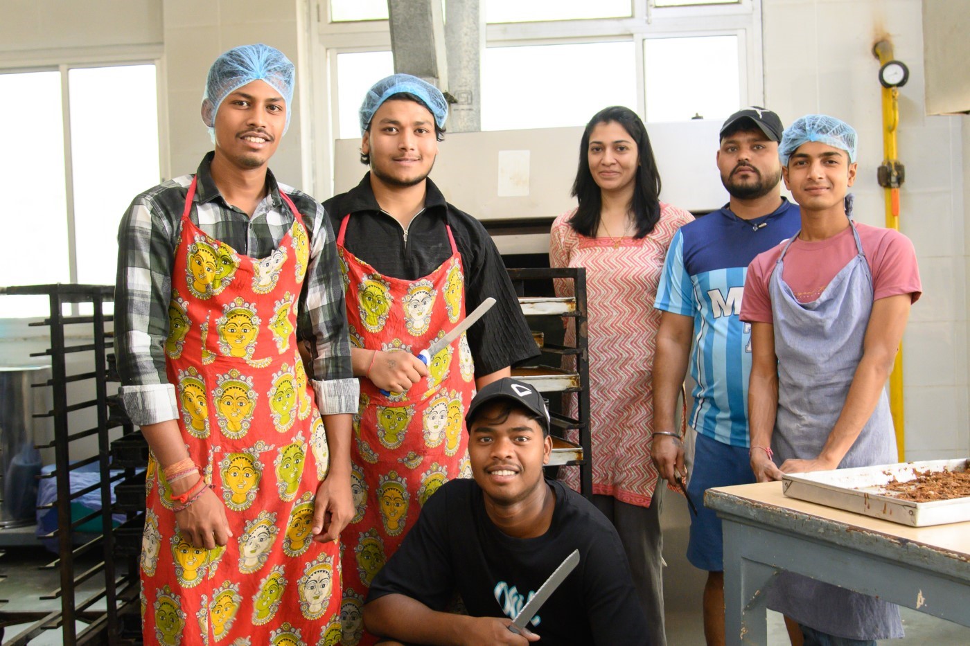 Our young bakers at work