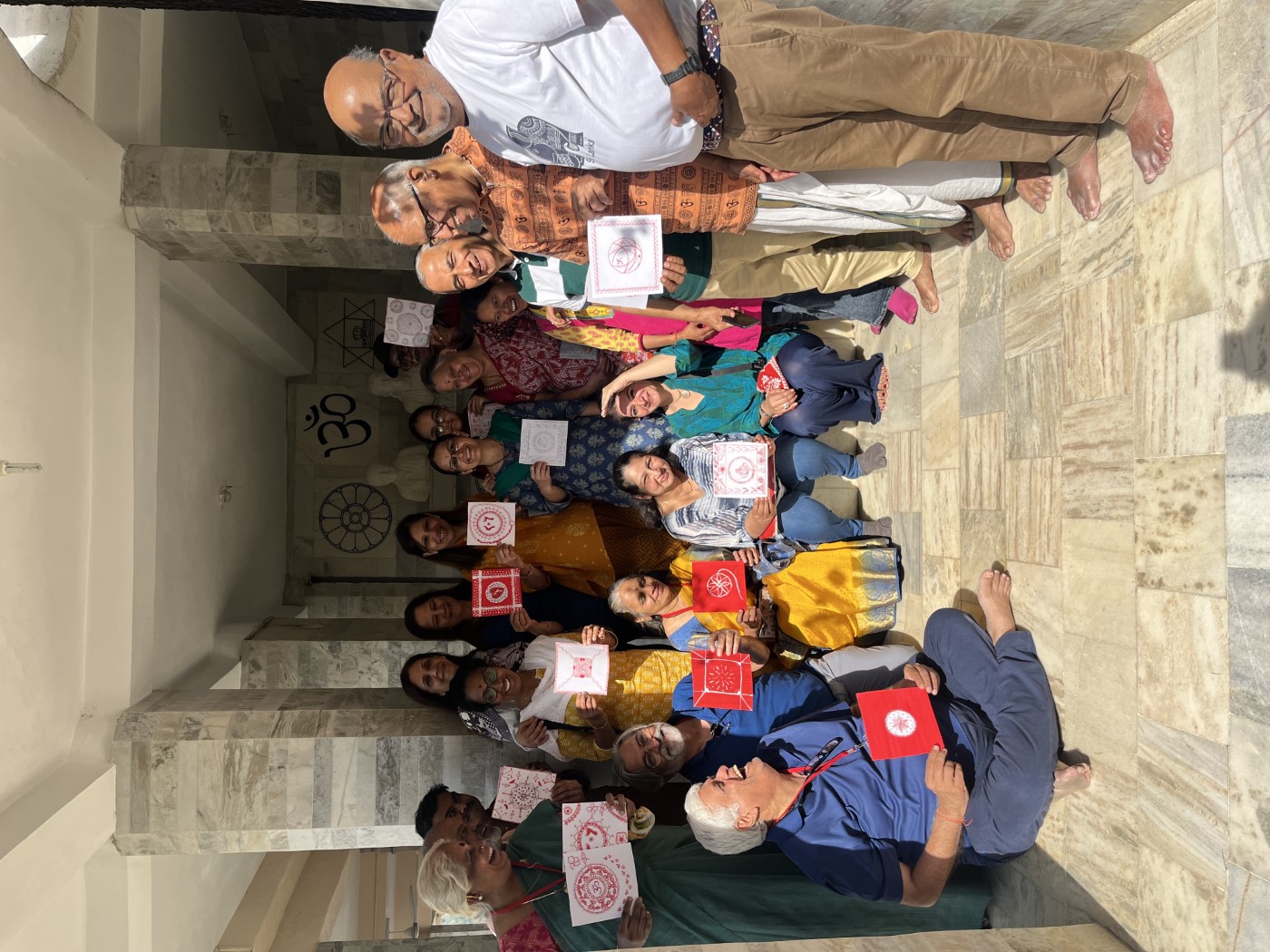 Aipan Art class by Shilpi Pratap at Madhuban, Uttarakhand