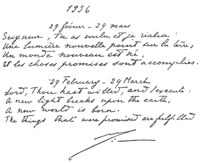 Mother's handwriting